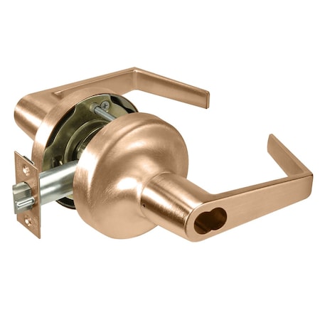 Yale Grade 2 Classroom Cylindrical Lock, Augusta Lever, LFIC 6-Pin Less Core, Satin Brnz Fnsh, Non-handed AU5308LN ICLC 612